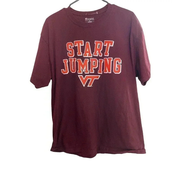 CHAMPIONSHIP SIZE LARGE BURGUNDY VT T SHIRT - Picture 1 of 2